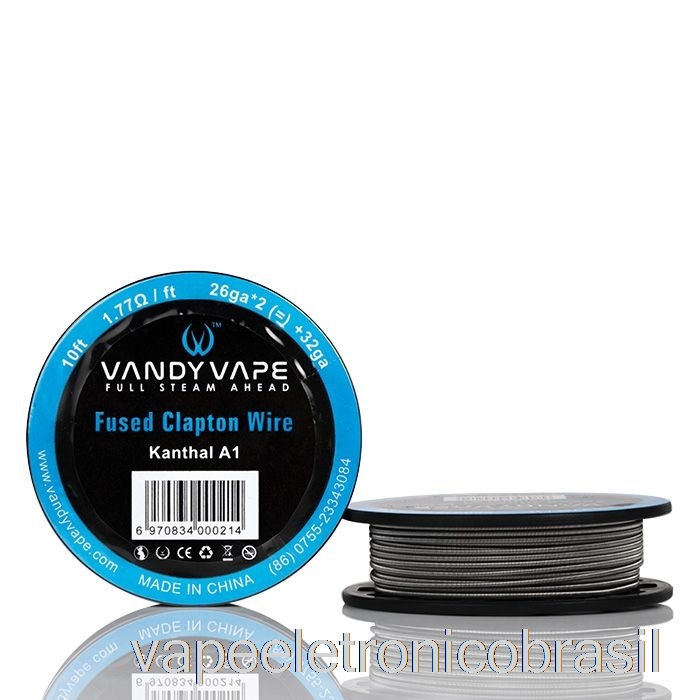 Vape Eletrônico Vandy Vape Bobinas De Fio Especiais Ka1 Fundido Clapton - 26ga * 2 (=) + 32ga - 10 Pés - 1,77ohm